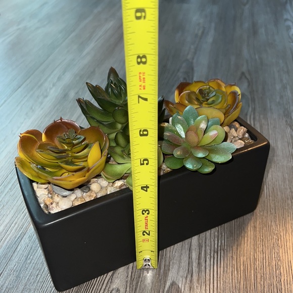 World Market Faux Succulent Arrangement In Ceramic Box-Like New - Picture 5 of 12